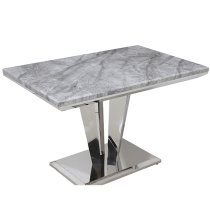 Rouen Marble Dining Table Rectangular In Grey