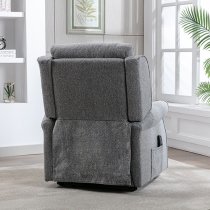 Alanya Fabric Dual Motor Riser Recliner Chair In Grey