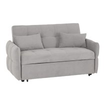 Canton Fabric Sofa Bed In Silver Grey