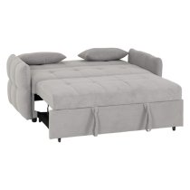 Canton Fabric Sofa Bed In Silver Grey