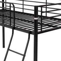 Kyoto Metal Mid Sleeper Bunk Bed In Black