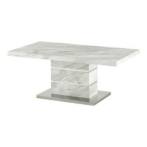 Parini High Gloss Coffee Table In Magnesia Marble Effect