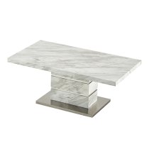 Parini High Gloss Coffee Table In Magnesia Marble Effect