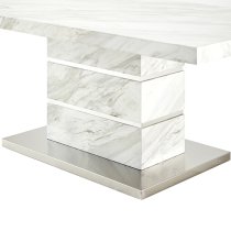 Parini High Gloss Coffee Table In Magnesia Marble Effect