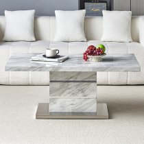 Parini High Gloss Coffee Table In Magnesia Marble Effect