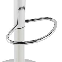 Ripple Faux Leather Bar Stool In Bordeaux With Chrome Base