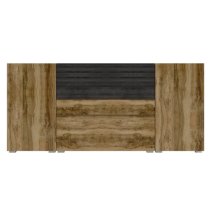 Pacific Sideboard Large 2 Doors 1 Drawer In Satin Walnut Black