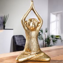 Scranton Aluminium Monkey Sculpture In Gold