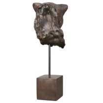 Ocala Polyresin Leopard Sculpture In Antique Bronze