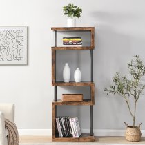 Miami Wooden Shelving Unit In Rustic Oak