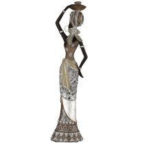 Ocala Polyresin Lady Nairobi Sculpture In Beige And Brown