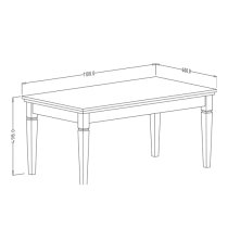 Eilat Wooden Coffee Table In Abisko Ash