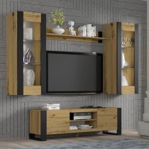 Macon Wooden Wall Shelf In Artisan Oak