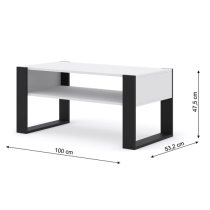 Macon Wooden Coffee Table Rectangular In White