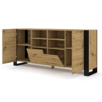 Macon Wooden Sideboard With 4 Doors In Artisan Oak