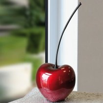 Moline Ceramics Cherry Celebration Sculpture In Wine Red