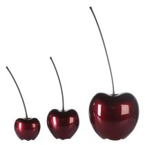 Moline Ceramics Cherry Celebration Sculpture In Wine Red