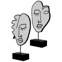 Ocala Polyresin Vision Sculpture In White And Black