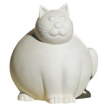 Moline Ceramics Cat Molli Sculpture In Cream