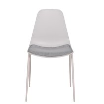 Naxos Metal Dining Chair In Stone Fabric Seat