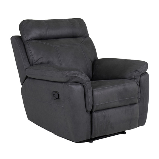 Colyton Fabric Recliner 1 Seater Sofa In Azul