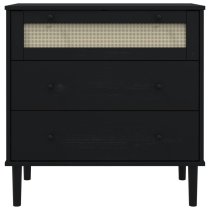 Celle Pinewood Chest Of 3 Drawers In Black