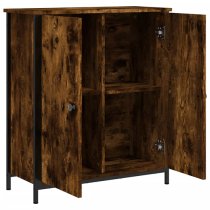 Lecco Wooden Sideboard With 2 Doors In Smoked Oak