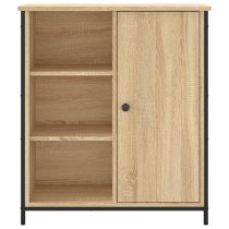 Lecco Wooden Sideboard With 1 Door 2 Shelves In Sonoma Oak