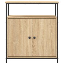 Lecco Wooden Sideboard With 2 Doors 1 Shelf In Sonoma Oak