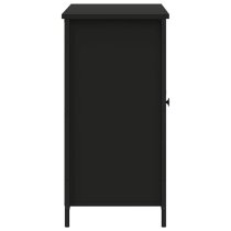 Lecco Wooden Sideboard With 2 Doors 2 Shelves In Black