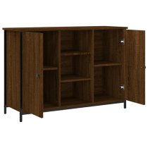 Lecco Wooden Sideboard With 2 Doors 2 Shelves In Brown Oak