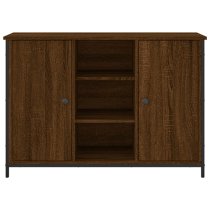 Lecco Wooden Sideboard With 2 Doors 2 Shelves In Brown Oak