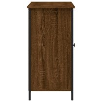 Lecco Wooden Sideboard With 2 Doors 2 Shelves In Brown Oak