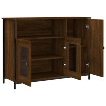 Lecco Wooden Sideboard With 3 Doors In Brown Oak