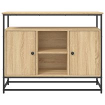 Lecco Wooden Sideboard Large With 2 Doors In Sonoma Oak