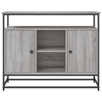 Lecco Wooden Sideboard Large With 2 Doors In Grey Sonoma Oak