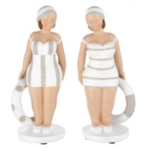 Ocala Polyresin Becky Sculpture In Grey And White