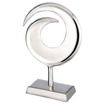 Oro Aluminium Swirl Sculpture Small In Silver