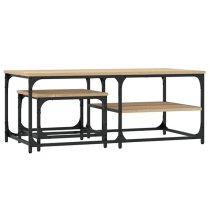 Rivas Set Of 2 Wooden Coffee Tables In Sonoma Oak