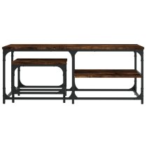 Rivas Set Of 2 Wooden Coffee Tables In Smoked Oak