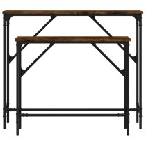 Rivas Set Of 2 Wooden Console Tables In Smoked Oak