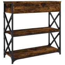 Rivas Wooden Console Table With 2 Drawers In Smoked Oak