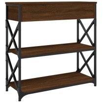 Rivas Wooden Console Table With 2 Drawers In Brown Oak