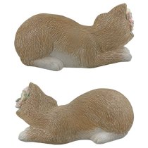 Ocala Polyresin Cat Laid Nala Sculpture In Brown