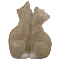 Ocala Polyresin Cat Nala And Nico Sculpture In Brown