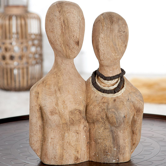 Braga Wooden Pair Sculpture In Natural