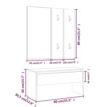 Lautoka Wooden Hallway Furniture Set In Brown Oak