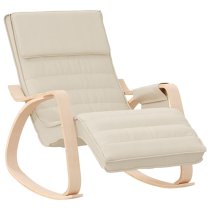 Isla Fabric Rocking Chair In Cream