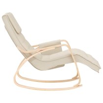 Isla Fabric Rocking Chair In Cream