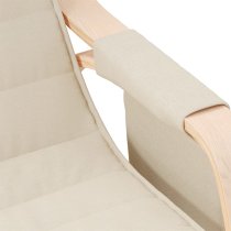 Isla Fabric Rocking Chair In Cream